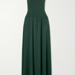 Eres Green Oda Strapless Stretch-Jersey Maxi Dress