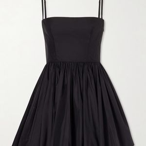 Alaïa Black Pleated Taffeta Bustier Mini Dress