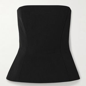 Jean Paul Gaultier Black Strapless Paneled Twill Bustier Top