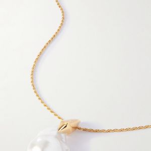 Bottega Veneta White Tone Freshwater Pearl Necklace