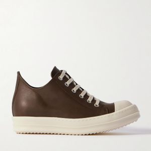 Rick Owens Brown Leather Sneakers