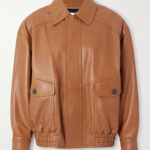 Saint Laurent Brown Leather Jacket