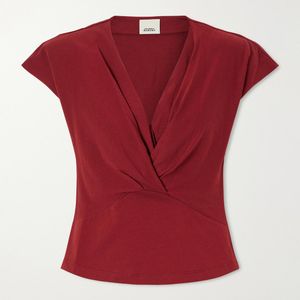 Isabel Marant Nadrine Gathered Cotton-Jersey T-Shirt