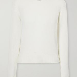 Lisa Yang White Mable Cashmere Sweater