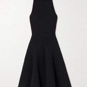 Alaïa Black Ribbed-Knit Turtleneck Dress