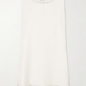 Loewe White Anagram Embroidered Ribbed-Knit Tank Top