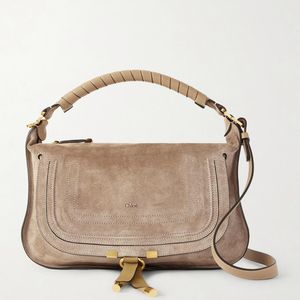 Chloé Metallic Marcie Suede Shoulder Bag