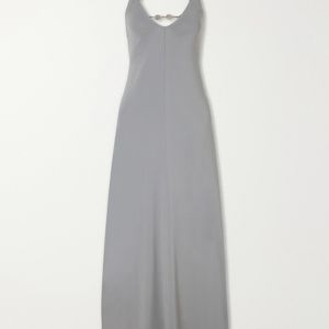 Eres White Sculpturale Bead-Embellished Stretch-Jersey Maxi Dress