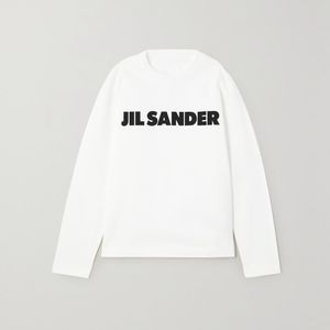 Jil Sander White Printed Cotton-Jersey Sweatshirt
