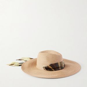 Eugenia Kim Natural Cassidy Satin-Trimmed Straw Hat