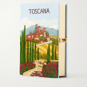 Olympia Le-Tan White Toscana Embroidered Canvas Clutch