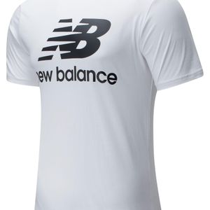 T-Shirt Essentials Stacked Logo di New Balance in Bianco da Uomo