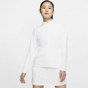 Nike Weiß Dri-FIT UV Victory Damen-Golf Jacke mit durchgehendem Reißverschluss