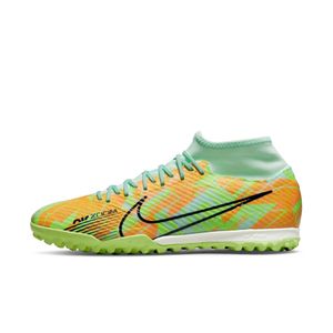 Nike Green Mercurial Superfly 9 Academy Turf High-top Soccer Shoes for men