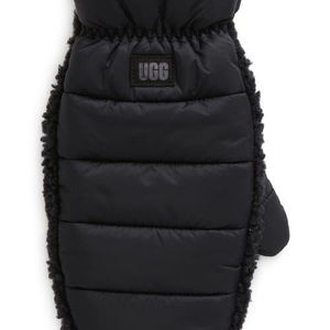 Ugg Black Uggfluff Mittens