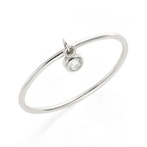 Zoe Chicco Metallic Dangling Diamond Ring