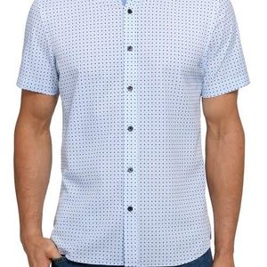 Con.struct Blue Dash Duo Woven Short Sleeve Basic for men