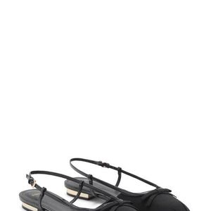Mango White Slingback Ballet Flat