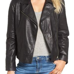 BB Dakota Black Harwick Leather Moto Jacket