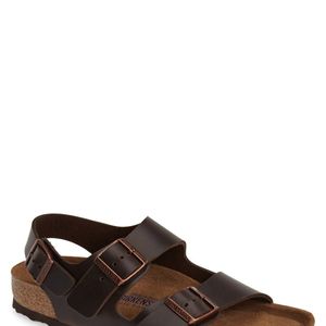 Birkenstock Brown Milano Soft Footbed Sandal for men