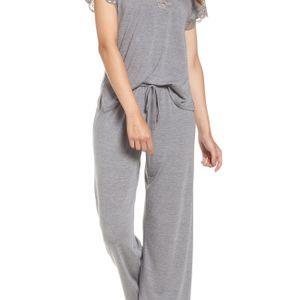 Natori Grey 'zen Floral' Pajama Set