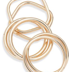 Open Edit Metallic 6-Pack Assorted Bangles