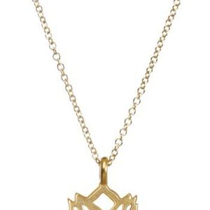 Dogeared Metallic Lotus Reminder Pendant Necklace