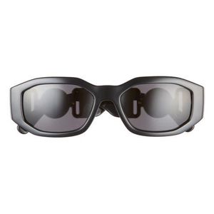Versace Gray 53Mm Rectangular Sunglasses for men