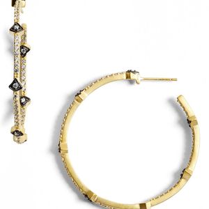 Freida Rothman Metallic 'metropolitan' Inside Out Hoop Earrings