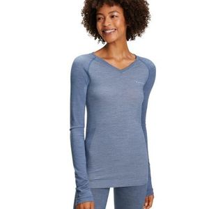 Falke Blue Wool Tech Light Base Layer Top