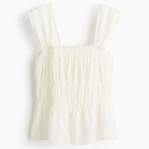H&M White Draped Top
