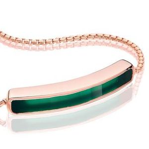 Monica Vinader Green Baja Stone Bracelet