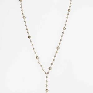 Ela Rae Metallic Yaeli Satellite 24 Semiprecious Stone Y-necklace