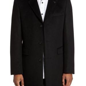 Ted Baker Black Endurance Wool & Cashmere Overcoat for men