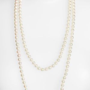 Majorica White 8mm Round Pearl Endless Rope Necklace