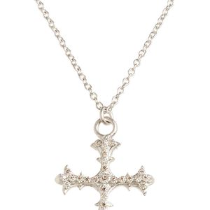 Armenta Metallic Old World Diamond Cross Pendant Necklace