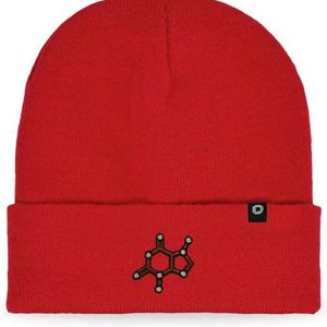 Alix Red Molecule Beanie for men