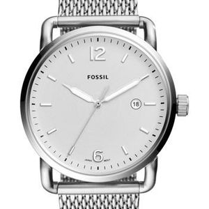 Fossil Metallic The Commuter Mesh Strap Watch for men