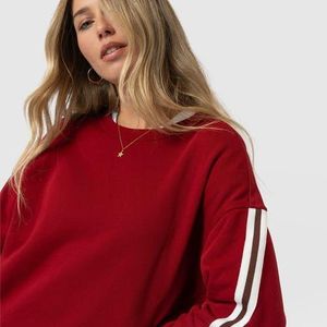 Saint + Sofia Red Victory Sweatshirt
