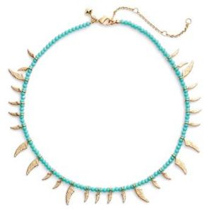 Rebecca Minkoff Blue Tiki Collar Necklace