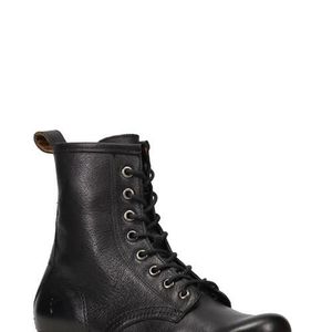 Frye Black Veronica Flex Combat Boot