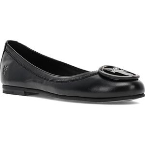 Frye Black Carson Logo Ballet Flat