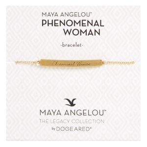 Dogeared Metallic Legacy Collection - Phenomenal Women Bar Bracelet
