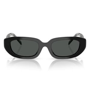 Tory Burch Black T Monogram Rectangle Sunglasses, One Size