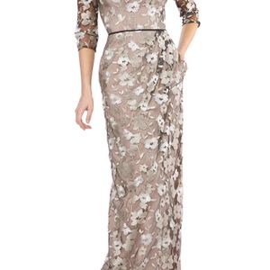 JS Collections Floral Embroidered Gown