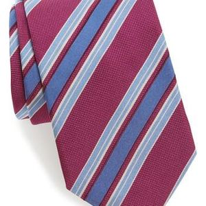 David Donahue Purple Stripe Silk Tie for men