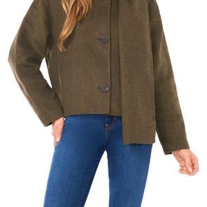 Halogen® Brown Scarf Jacket