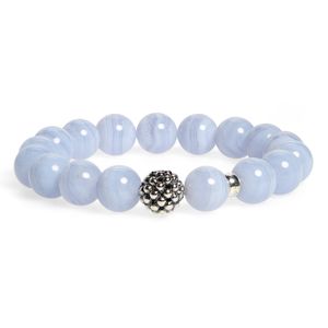 Lagos Blue Bead Stretch Bracelet