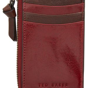 Porte-cartes En Cuir Zippé Ted Baker pour homme en coloris Rouge