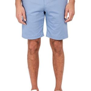 Con.struct Blue Slim Fit Solid Cotton Stretch Shorts for men